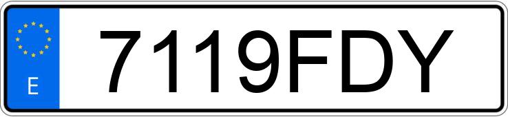 Numer rejestracyjny 7119FDY posiada SEAT ALTEA