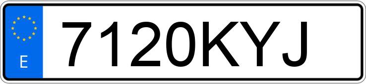 Numer rejestracyjny 7120KYJ posiada TOYOTA PRIUS+