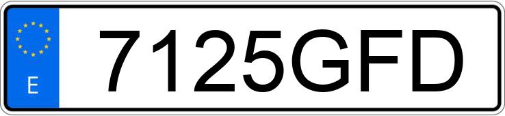 Numer rejestracyjny 7125GFD posiada VOLKSWAGEN TOURAN