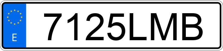 Numer rejestracyjny 7125LMB posiada OPEL COMBO