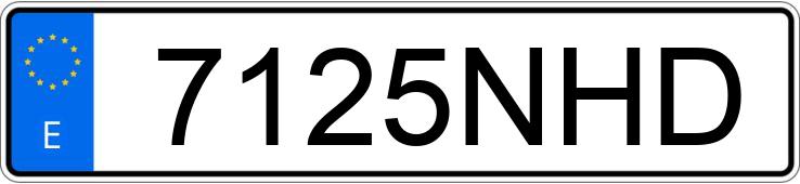 Numer rejestracyjny 7125NHD posiada FORD CUSTOM