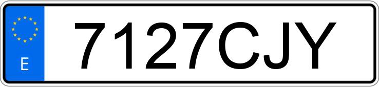 Numer rejestracyjny 7127CJY posiada PEUGEOT 307