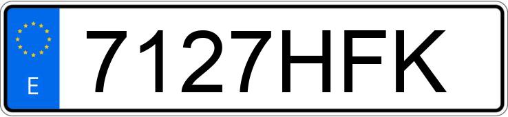 Numer rejestracyjny 7127HFK posiada CITROEN C3