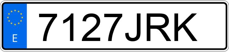 Numer rejestracyjny 7127JRK posiada VOLKSWAGEN GOLF