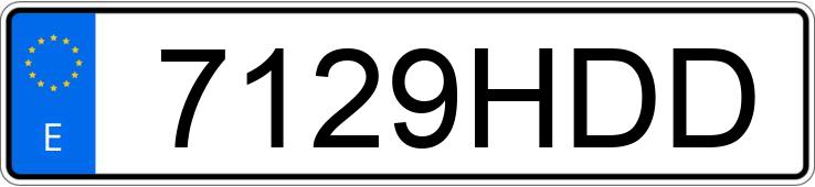 Numer rejestracyjny 7129HDD posiada SEAT IBIZA