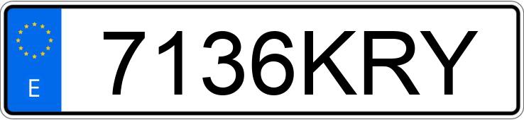 Numer rejestracyjny 7136KRY posiada OPEL CORSA