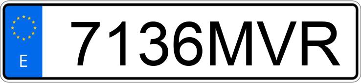 Die Registrierungsnummer 7136MVR hat BMW SERIE 4