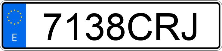 Numer rejestracyjny 7138CRJ posiada BMW SERIE 7