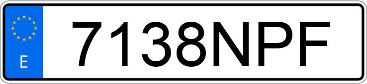 Numer rejestracyjny 7138NPF posiada MERCEDES E (213)