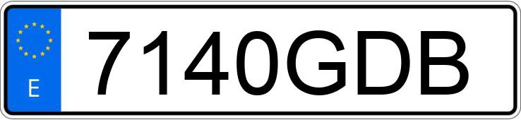 Die Registrierungsnummer 7140GDB hat AUDI A4