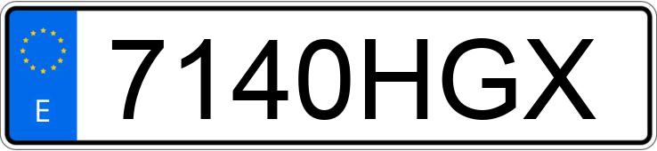 Numer rejestracyjny 7140HGX posiada HONDA CIVIC