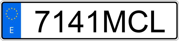 Numer rejestracyjny 7141MCL posiada BMW S