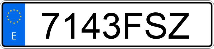 Numer rejestracyjny 7143FSZ posiada FORD FIESTA