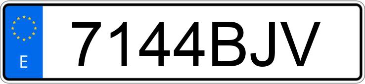 Numer rejestracyjny 7144BJV posiada AUDI A4