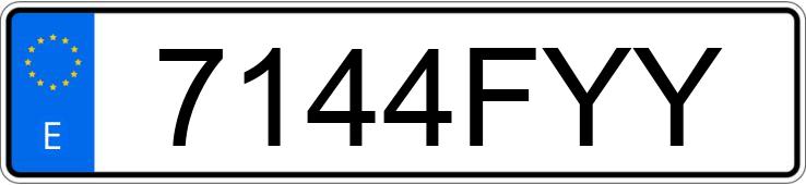 Numer rejestracyjny 7144FYY posiada AUDI A3