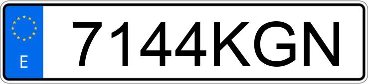 Numer rejestracyjny 7144KGN posiada VOLKSWAGEN GOLF