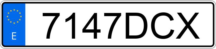Numer rejestracyjny 7147DCX posiada VOLKSWAGEN CADDY