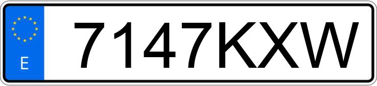 Il numero di registrazione 7147KXW ha TOYOTA YARIS Il numero di registrazione 7147KXW ha TOYOTA YARIS