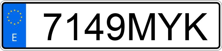 Numer rejestracyjny 7149MYK posiada PORSCHE TAYCAN
