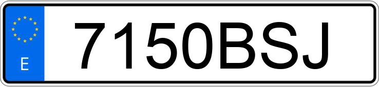 Numer rejestracyjny 7150BSJ posiada SEAT LEON