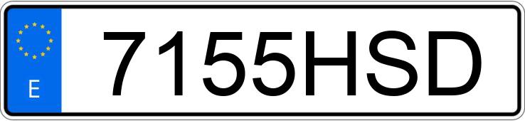 The registration number 7155HSD has PEUGEOT 207