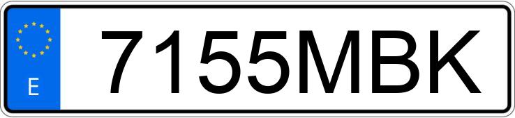 Numer rejestracyjny 7155MBK posiada MERCEDES C (205)