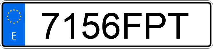 Numer rejestracyjny 7156FPT posiada SKODA FABIA