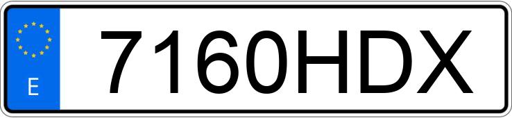 Numer rejestracyjny 7160HDX posiada MERCEDES SPRINTER