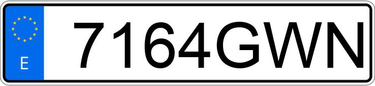 Numer rejestracyjny 7164GWN posiada AUDI A3 SPORTBACK Numer rejestracyjny 7164GWN posiada AUDI A3 SPORTBACK