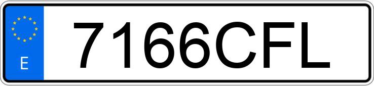 Numer rejestracyjny 7166CFL posiada VOLKSWAGEN GOLF