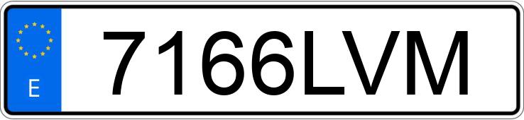 Numer rejestracyjny 7166LVM posiada VOLKSWAGEN TRANSPORTER