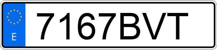 Numer rejestracyjny 7167BVT posiada VOLKSWAGEN PASSAT