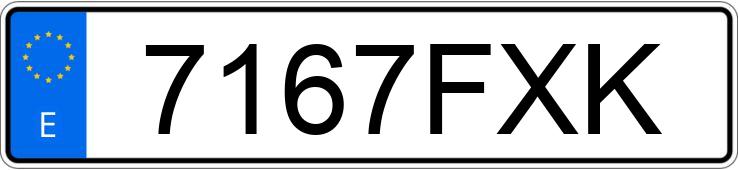 Numer rejestracyjny 7167FXK posiada RENAULT KANGOO