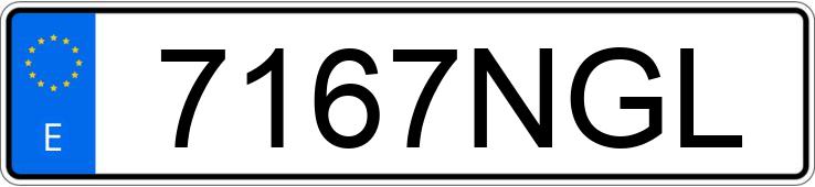 O número de registro 7167NGL tem SEAT IBIZA