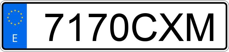 Numer rejestracyjny 7170CXM posiada OPEL ZAFIRA