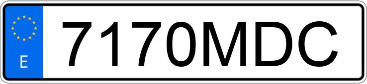 Numer rejestracyjny 7170MDC posiada MAZDA MX-5