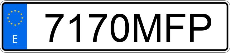 Numer rejestracyjny 7170MFP posiada TOYOTA C-HR