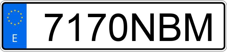 Numer rejestracyjny 7170NBM posiada VOLKSWAGEN CADDY