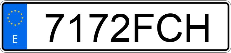 Numer rejestracyjny 7172FCH posiada PEUGEOT 207