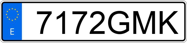 Numer rejestracyjny 7172GMK posiada RENAULT MEGANE