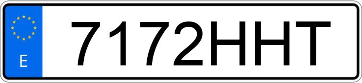 Numer rejestracyjny 7172HHT posiada VOLKSWAGEN GOLF