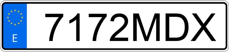 Numer rejestracyjny 7172MDX posiada SKODA SCALA