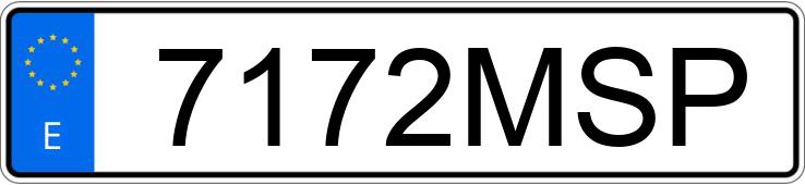 Numer rejestracyjny 7172MSP posiada AUDI A1 SPORTBACK