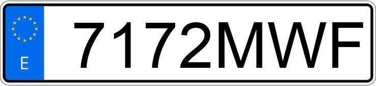 Numer rejestracyjny 7172MWF posiada DACIA DUSTER