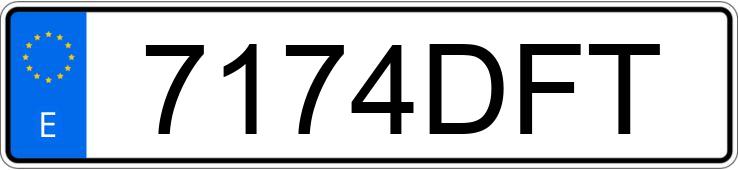 Numer rejestracyjny 7174DFT posiada OPEL ASTRA