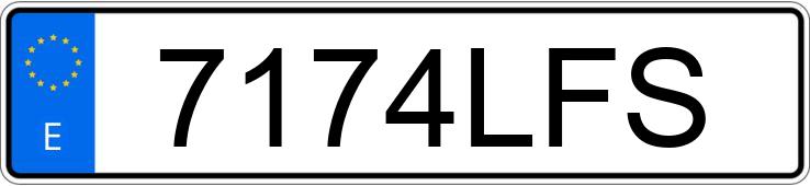 Numer rejestracyjny 7174LFS posiada VOLKSWAGEN TRANSPORTER