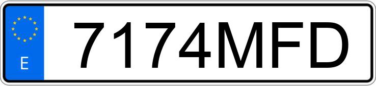 Numer rejestracyjny 7174MFD posiada CITROEN BERLINGO