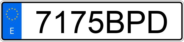 Numer rejestracyjny 7175BPD posiada PEUGEOT 307