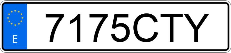 Numer rejestracyjny 7175CTY posiada TOYOTA YARIS