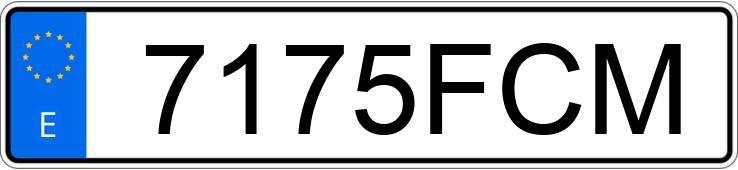 Numer rejestracyjny 7175FCM posiada VOLKSWAGEN TRANSPORTER